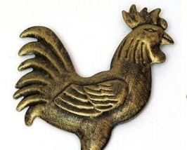 Rustic Country Americana Gold Rooster Hook - $8.00