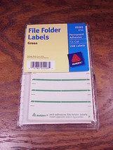 New Pack of Avery File Folder Green Permanent Labels, no. 05203, 1/3 cut - $4.95