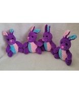 Easter Pastel Patchwork Honeycomb Stuffed Bunnies - Purple - $62.50 MXN
