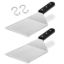 Metal Spatula Set Of 2, Stainless Steel Large Griddle Spatulas With Abs ... - $25.99