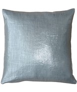 Tuscany Linen Silver Metallic 20x20 Throw Pillow, with Polyfill Insert - £39.92 GBP