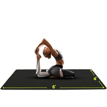 Large Yoga Mat (6&#39;X4&#39;) Extra Wide 1/4 Inch Thick Workout Mat For Women M... - $111.99