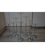 9x Double Hook Chrome Adjustable Height Handbag Purse Stand Display Rack - $96.90 CAD