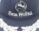 Vtg Sea World Trucker Hat Scrambled Eggs Snapback Embroidered 80s 1985 - $11.83