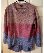 Rue 21 Shades of Pinks &amp; Purples  Long Sleeve Striped Sweater Juniors Sz... - $25.78 CAD