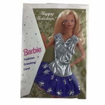 Mattel 1995 Barbie Happy Holidays Greeting Card With Doll Outfit New In ... - $9.46