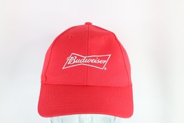 NOS Vintage Anheuser Busch Budweiser Beer Spell Out Hat Cap Red Strapback - £23.19 GBP