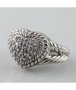Judith Ripka Argent Massif Zircon Cubique Diamonique Coeur Taille Bague ... - $6,092.07 MXN