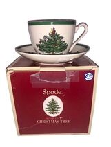 Vintage Spode CHRISTMAS TREE Cup Teacup and Saucer Set Porcelain Mug NEW... - $24.00