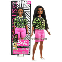Yr 2019 Barbie Fashionistas #144 African American Curvy Doll GHW58 Leopard Print - £19.90 GBP