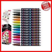 Oil-Based Fine Tip Paint Pens Set - 15 Assorted Colors for Creative Proj... - $40.82 CAD