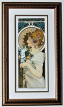 &quot;Feather&quot; 1899, Alphonse Mucha Signed LE No.209/475 Giclée Framed w/ CoA - £2,965.56 GBP
