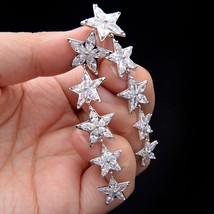 CINDY XIANG Cubic Zirconia Long stud Earrings For Women White Color Star Earring - $16.42