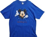 Walt Disney World Mickey Mouse Bust Through T Shirt 2 XL Nice Blue - $14.80