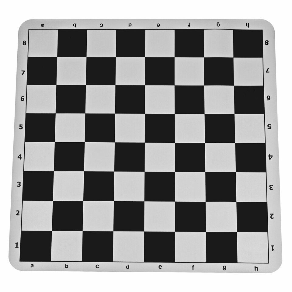 Primary image for NEW Black SILICONE CHESS BOARD TOURNAMENT SIZE 20x 20 inch & 2 1/4" Squares