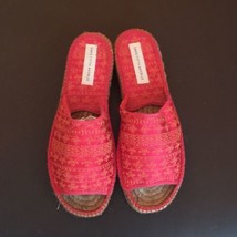 NWOB Cousu Main red 1&#39;&#39; platform espadrilles  Saks Fifth Avenue SZ 11 - £46.25 GBP