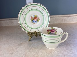 Vintage Weatherby Hanley England Royal Falcon Ware Tea Cup And Saucer Set - £14.91 GBP