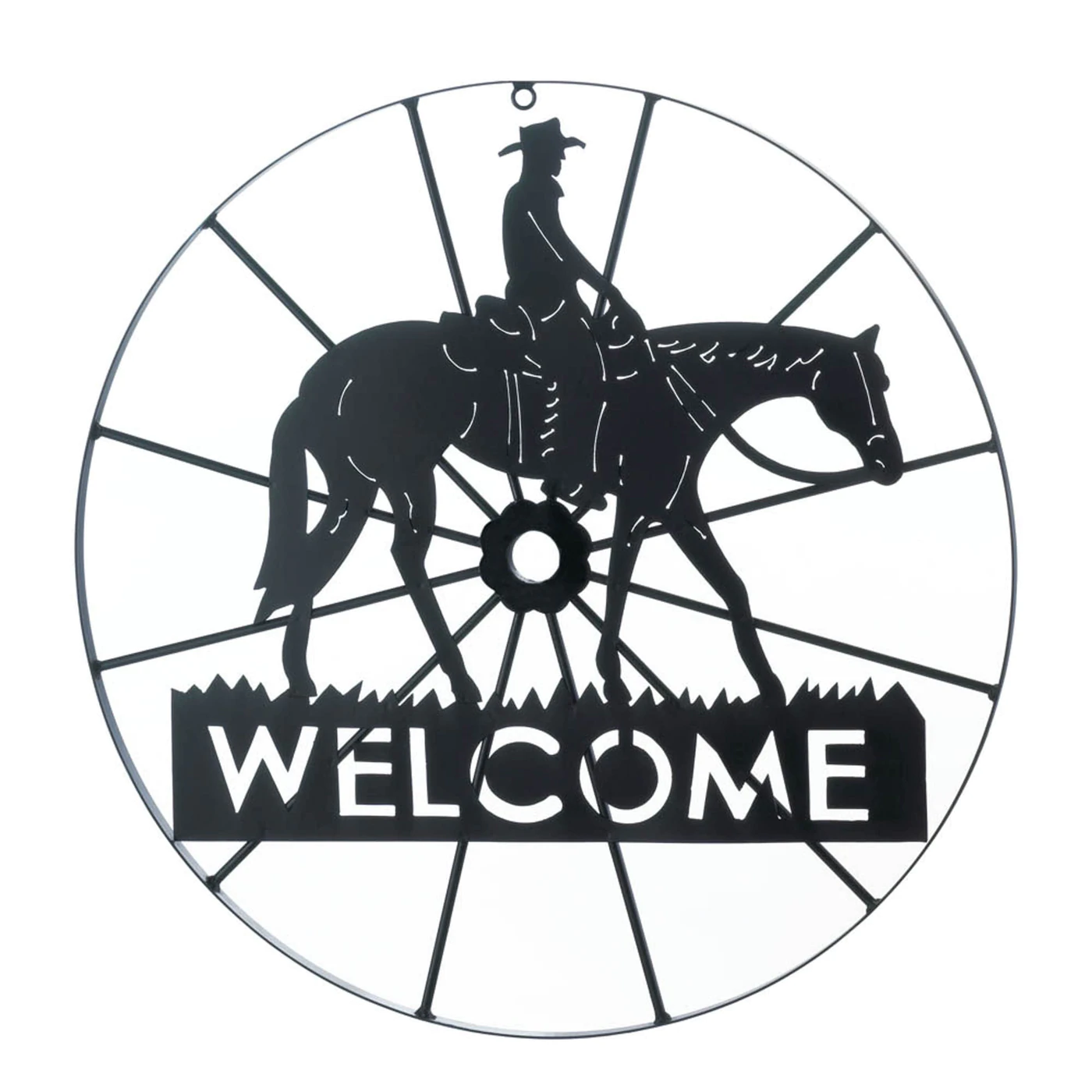 Cowboy Welcome Wheel Sign - $45.60