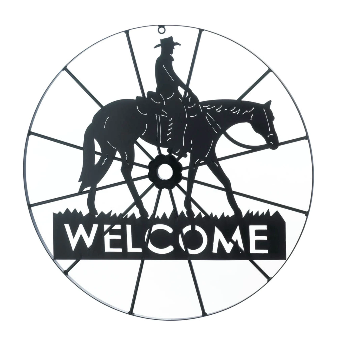 Cowboy Welcome Wheel Sign - $62.56 CAD