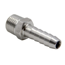 HFS 1/4&quot; Hose Barb to 1/4&quot; NPT Male Barb to Male Pipe Straight Adapter S... - £13.36 GBP