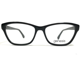 Genesis Brille Rahmen G5028 001 BLACK Poliert Cat Eye Voll Felge 53-16-135 - £44.36 GBP
