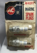 GM AC  M40FF Marine Spark Plugs, NOS, General Motors, RustProofed, OEM - $9.70