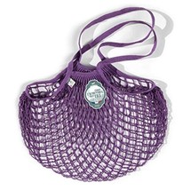 French Filt Le Fillet Regular Shoulder Carrying Cotton Net Shopping Bag (Violet) - £15.81 GBP