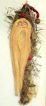 22&quot; Father Christmas Wall Hanger Rustic Natural Hippie Santa Clause ~ New! - £11.63 GBP