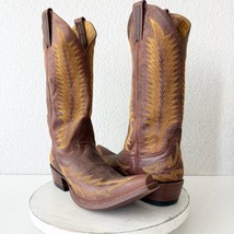 Rod Patrick Womens Cowboy Boots 10B Brown Leather Western Cowgirl 13&quot; Ta... - $391.05