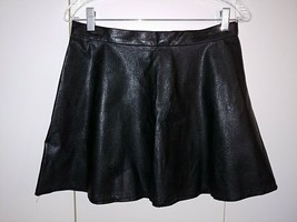 American Eagle Outfitters Ladies Black Faux Leather MINI-SKIRT-10-WORN ONCE-CUTE - £10.46 GBP