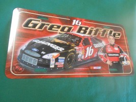 Great Collectible Greg Biffle #16 License Tag - £12.15 GBP