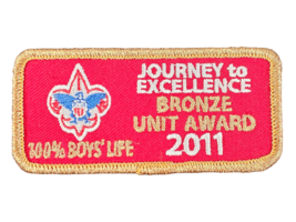 2011 BSA Journey To Excellence Bronze Unit Award Shoulder Patch Boys Life - £1.97 GBP
