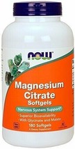 NOW Supplements, Magnesium Citrate, 180 Softgels - £20.91 GBP