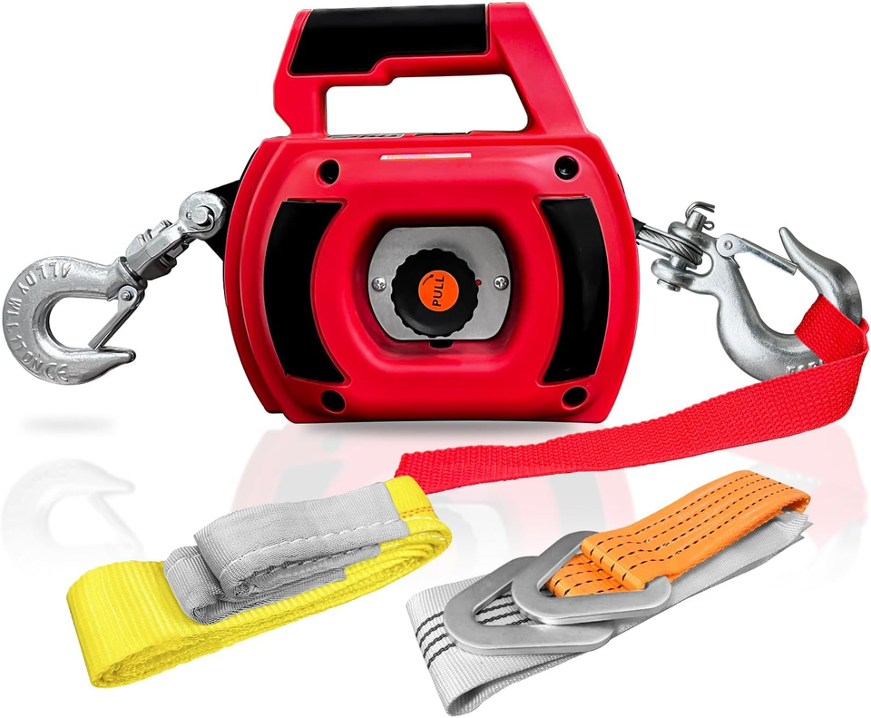 Portable Drill Winch 1000LBS, Drill Powered Winch with Lift Sling Strap ... - $204.39