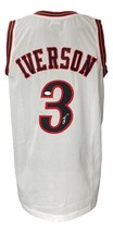 Allen Iverson Firmado Traje Blanco Estilo Profesional Camiseta de Baloncesto - £136.72 GBP