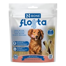 N-Bone Dog Flossta Dental Chews Beef 15 Pack 12oz. - £11.83 GBP