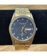 Swanson Miyota Men&#39;s Gold Tone Watch Fashion Jewelry Date Estate Find KG - $29.70