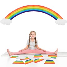 Jumbo RainbowCardboardWall Decal Colorful Rainbow Cloud Cutouts Paper Centerpiec - £14.22 GBP