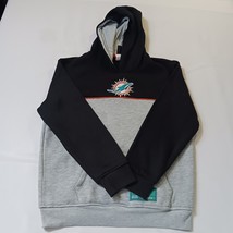 Team Apparel NFL Miami Dolphins Youth L (14-16) Black & Gray Hooded Sweatshirt image 14