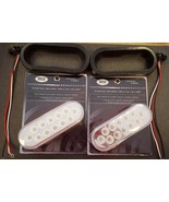 (2) 12 LED 6&quot; Oval Clear Lens Chrome/Mirror Back Finish Stop Tail Turn Kit - €44,95 EUR