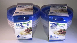 8ea 1.5 Cups/12.2 Fl Oz Ea Sure Fresh Dry/Cold/Freezer Food Containers 3... - £14.93 GBP