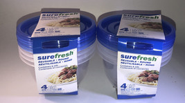 8ea 1.5 Cups/12.2 Fl Oz Ea Sure Fresh Dry/Cold/Freezer Food Containers 3... - £14.69 GBP