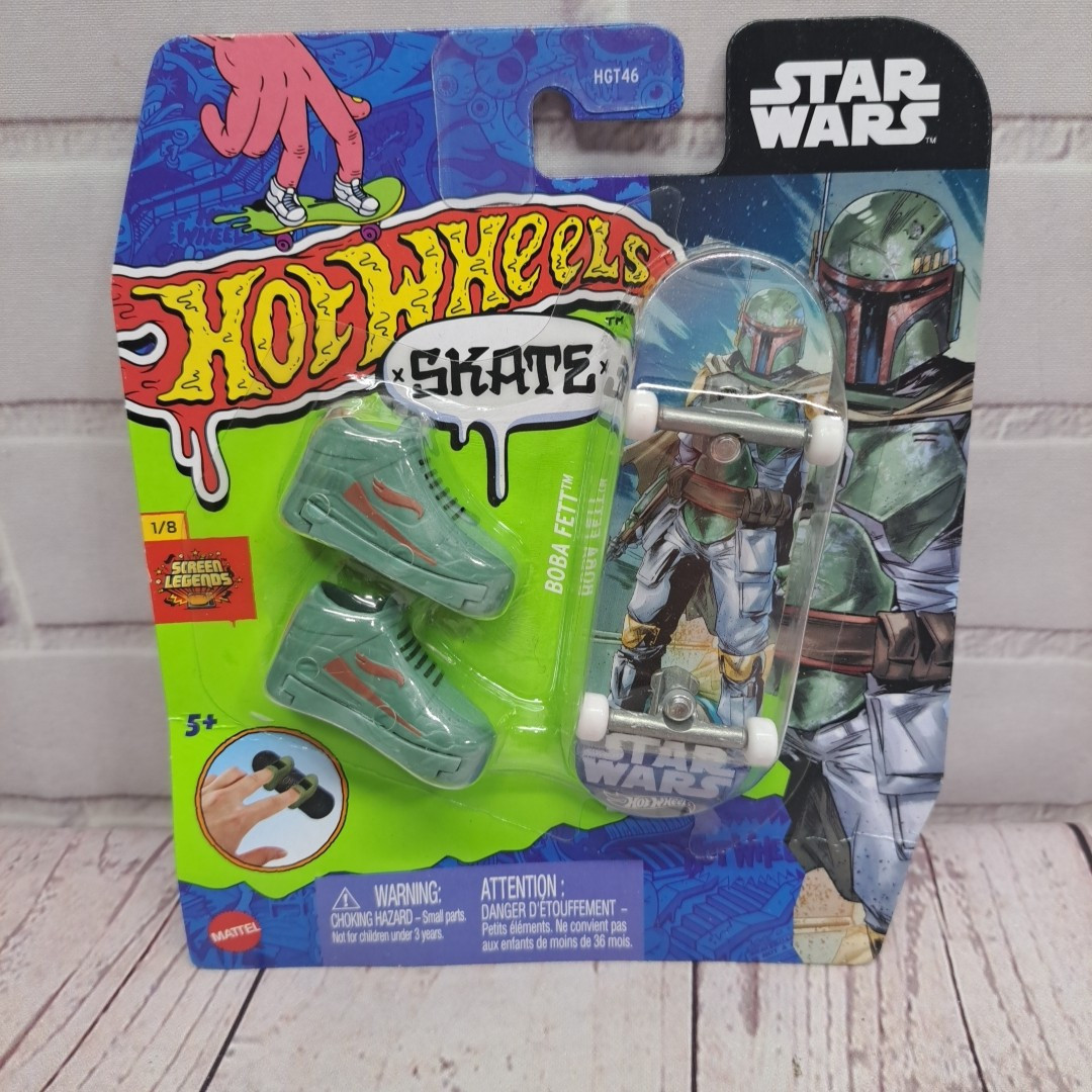 2022 Hot Wheels Skate Fingerboard STAR WARS BOBA FETT Screen Legends 1/5... - $7.85