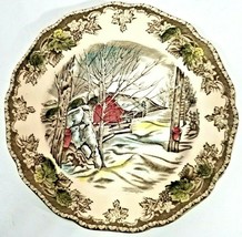Set of 3 Johnson Brothers Friendly Village Round Saucer &quot;Sugar Maples&quot; 6 1/4&quot; - £25.45 GBP