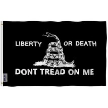 Anley Fly Breeze 3x5 Foot Liberty Or Death Gadsden Flag Don&#39;t Tread On M... - $10.84