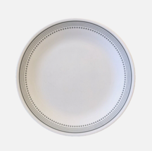 Corelle Mytic Gray Stripe Dot Dinner Plates Dishes 10.25&quot; - $10.99