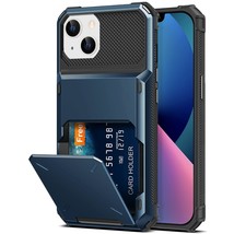 For Iphone 13 Case Wallet 5 Credit Card Holder Flip Cover Design Id Slot Back Po - £14.93 GBP
