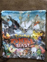 Pokemon Rumble Blast Sling Bag Backpack Tote Sack Cinch Closure 2011 - £9.30 GBP