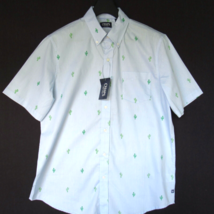 Chaps Men&#39;s S/S Shirt Cactus Plant Print 100% Cotton Light Blue Size XL - $24.00