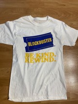 Blockbuster White Be kind Rewind T-shirt Men’s size Small - £11.87 GBP